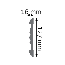 przekrój Listwa naścienna zdobiona LNZ-02F